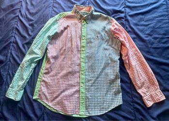 Polo by Ralph Lauren Multi-Color Gingham Patchwork Button-Down Shirt