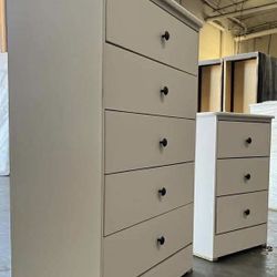5 & 3 Drawer White Set
