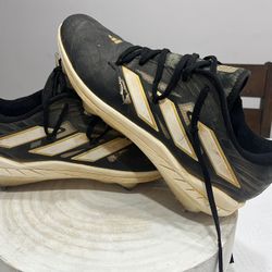 Adidas Adizero Afterburner Black Gold Metal Baseball Cleats IG9615 Men's Size 11
