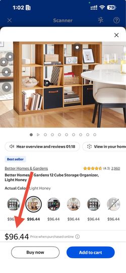 Better Homes & Garden 12 Cube Organizer.