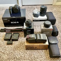 Canon EOS R Mirrorless Digital Camera Bundle Package Sigma Canon 50mm 1.4 art lens 