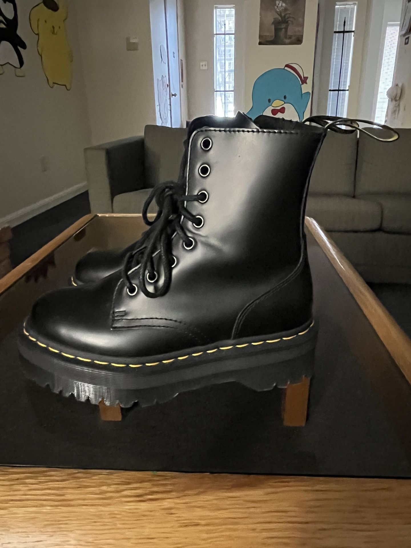 Dr. Marten Jaden Boot Smooth Leather Platforms
