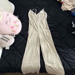 Cream jumpsuit