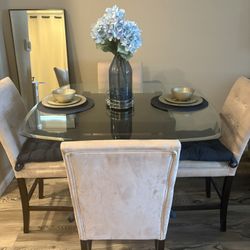For Sale Glass Dining Table Set 