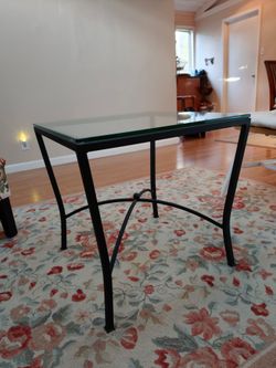 Glass coffee table