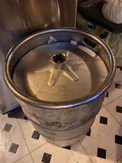Keg with tap