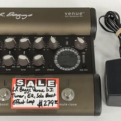 L.R.  Baggs Venue DI Tuner, EQ, Solo Boost Effect Loop 