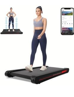 Walking Pad Treadmill Under Desk 3 In 1 Home Office Portable Gym Weights 