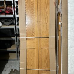 32” Solid Red Oak Bifold Door – Prehung – REAL Wood (NOT MDF) – $175 FIRM Inventory #103
