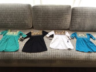 Girls embroidered tops