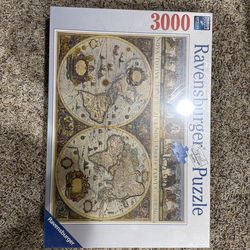RAVENSBURGER 3000 PC PUZZLE 170548 WORLD MAP 1665 - NEW