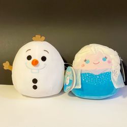 Squishmallows 7.5" Olaf & Elsa ( set of 2)