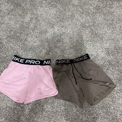Pink and brown dry fit sport shorts