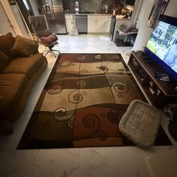 Couch + Rug + tv Stand 