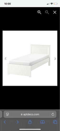 IKEA SONGESAND white twin bed frame