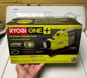 NEW Ryobi P750 One+ 18V Hybrid Battery + 120V AC Powered Portable Water Transfer Pump Tool Only