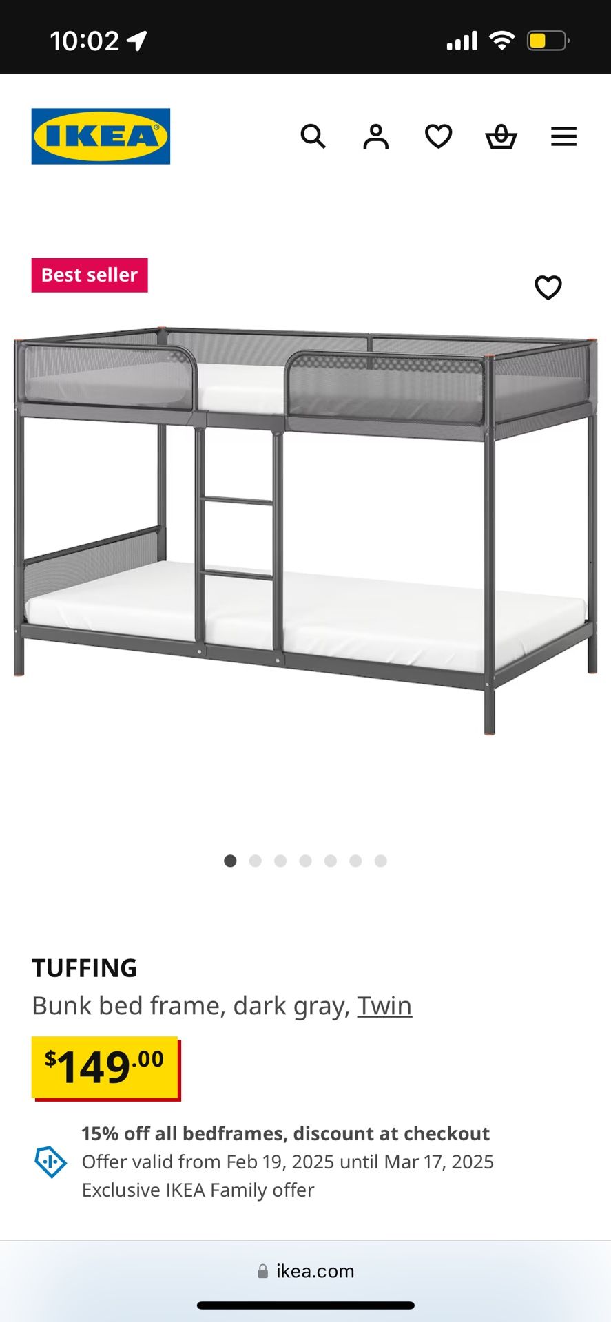 Twin Bunk Bed Frame