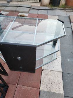 Large Glass  tv table