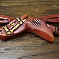 Vintage Bakelite Brooch Horse Head 