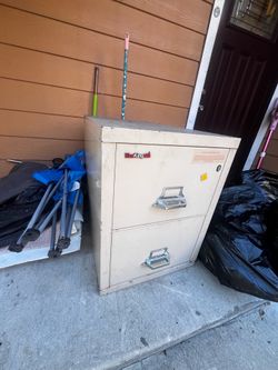 Fire king 2 drawer vertical file cabinet