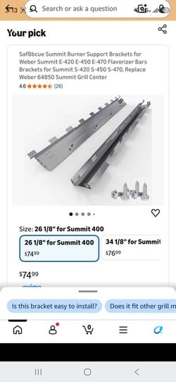 Weber Summit 400 Burner Support Brackets