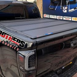 Tonneau Cover Flush Hard Bed Cover Tri-Fold Matte Finish Tapaderas Al Raz  Bakflip MX4