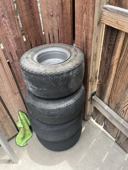 Golf cart rims and tires