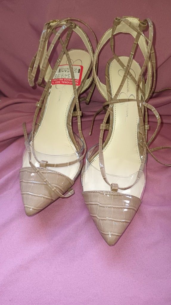 Woman's Ankle Wrap Heels Jessica Simpson 