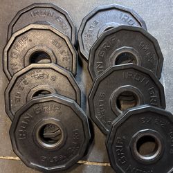 IRON GRIP urethane coated olympic 5 lbs weights