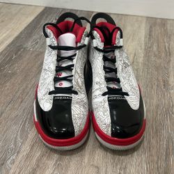 5.5Y Jordan Twos in black white and red