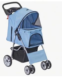 Foldable Carrier Pet Stroller for Cat, Dog