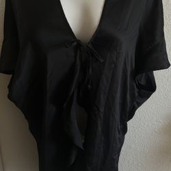 Victoria’s Secret Black Satin Robe