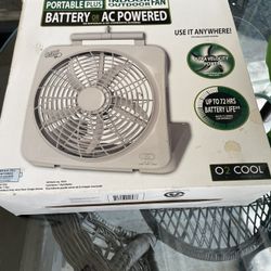 Portable fan(Battery Or aC Powered) O2 Cool Brand