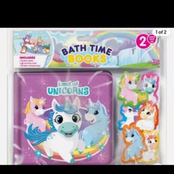 Land of Unicorns Bath Time Books EVA bag with Suction Cups and Me