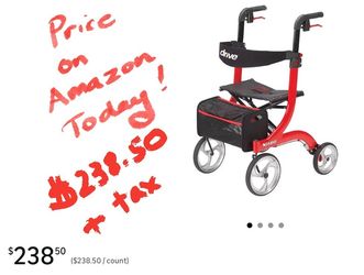Awesome Drive Nitro Tall Walker Rollator. New condition. Great if you have balance issues. Pick up in Northgate.