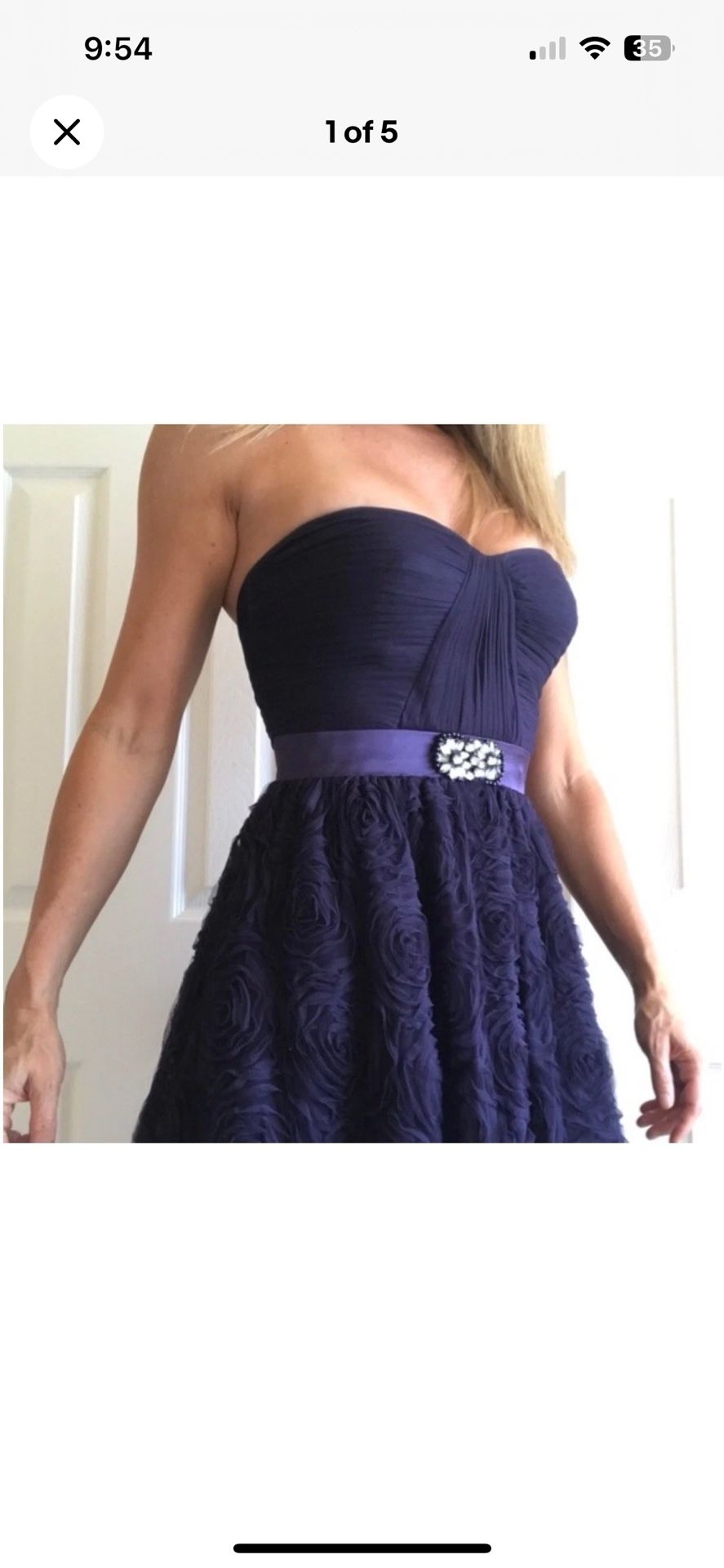 Adrianna Papell Women's Evening Dress Navy blue Size 8