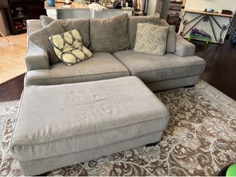Gallery Furniture Sofa + Ottoman - $100 FIRM