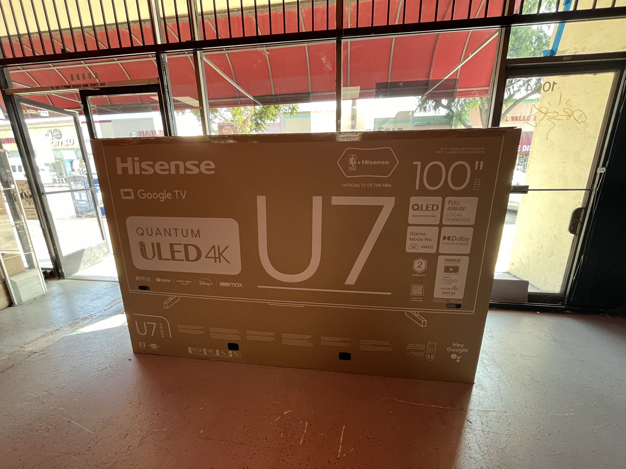 100” Hisense ULED U7N 4K UHD Smart Google Tv 