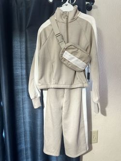 Beige Track Suit Set