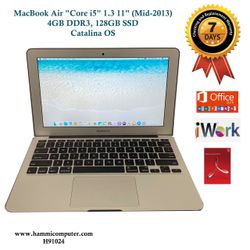 MacBook Air "Core i5" 1.3 11" (Mid-2013) 4GB, 128GB SSD "H91024"