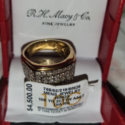 Mens Diamind Gold Ring REal Diamonds For Sale 