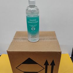 1 case 12 - 12 fl. oz. bottle of Clean n' Natural Hand Sanitizer. alcohol-based formula lemon scent helps reduce pathogenic germs on hands with moistu