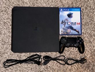 SONY PLAYSTATION 4 PS4 SLIM CONSOLE WITH VIDEO GAME & CONTROLLER