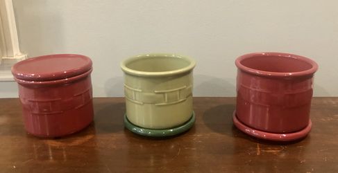 Longaberger Pottery Crocks