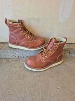 Size 12 boots with safety toe.