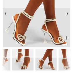 Public Desire Bridal Heels Size 8