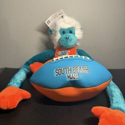 Miami Dolphins Stuffed Animal & Football 