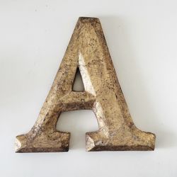 Vintage Salvaged 12” Wood Letter “A” / Signage 