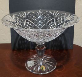 Waterford Crystal Isles Collection 10" Compote Lead Crystal Bowl