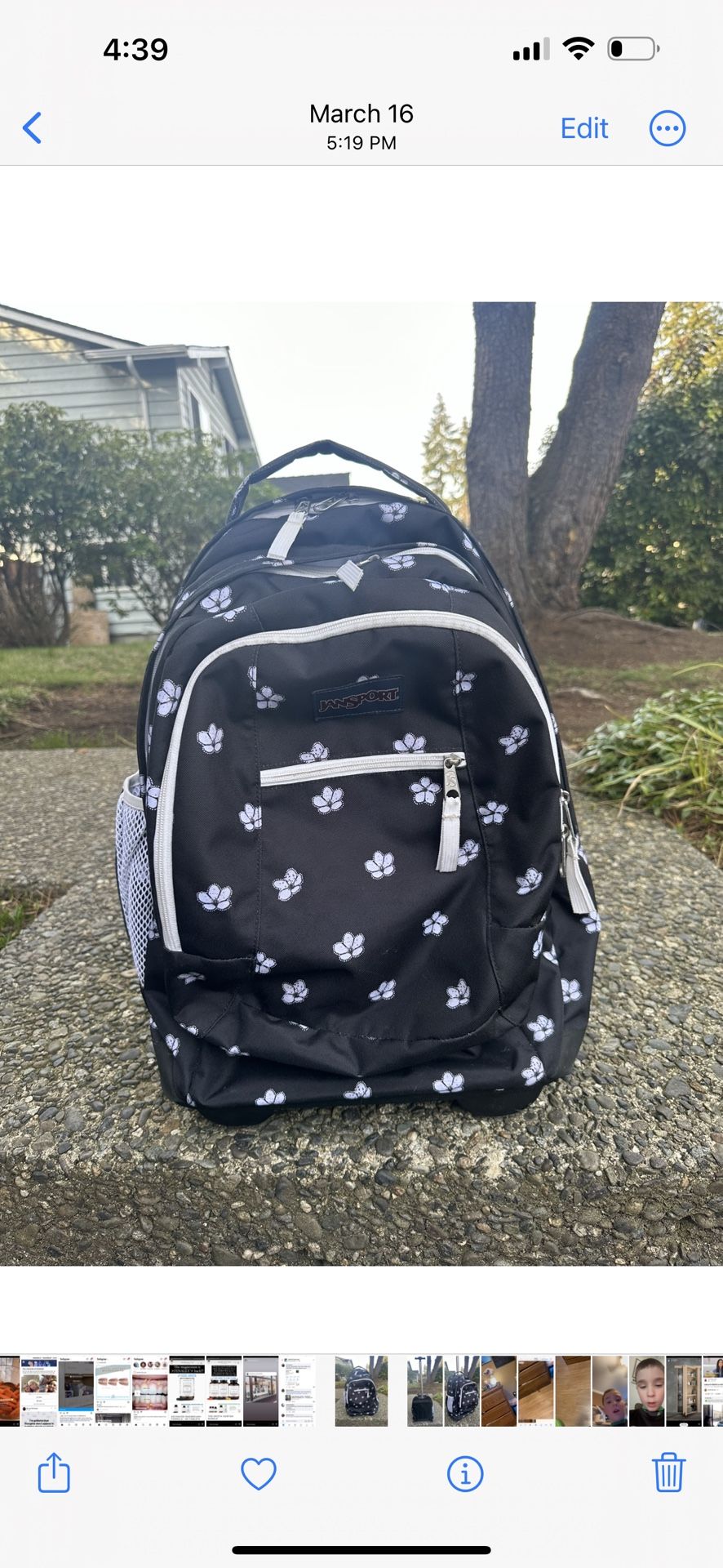 Rolling Jansport Backpack 